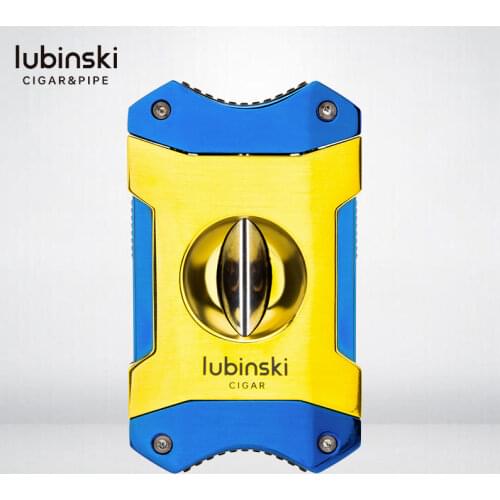 COHIBA Stainless Steel Cigars Cutter Product Dual Blades Super Sharp Cigar Scissors New