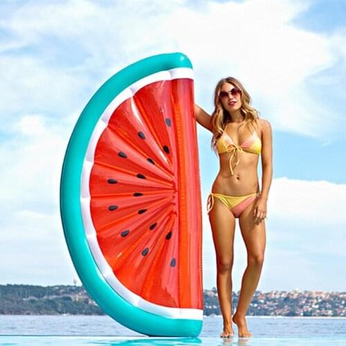 Inflatable Watermelon Floating Row PVC Inflatable Fruit Floating Bed Air Mattress Pool Floats for Adults Pool Lounger Mattress