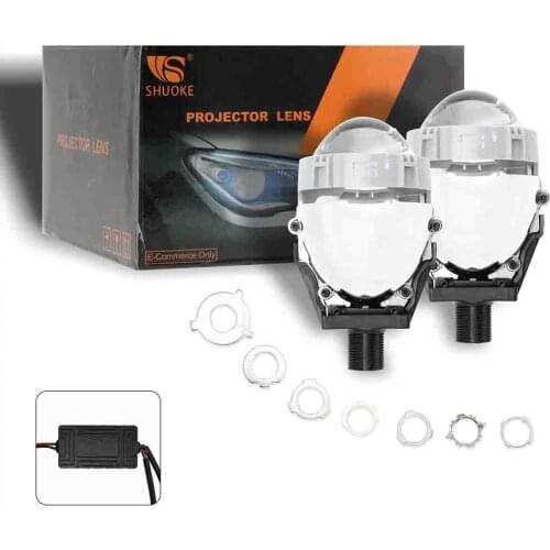 NEW 2.5 Inch Car Bi LED Projector Lens Headlight 6500K 45W 15000LM Auto LED Headlamp Motorcycle Headlight Retrofit Kits for Cars