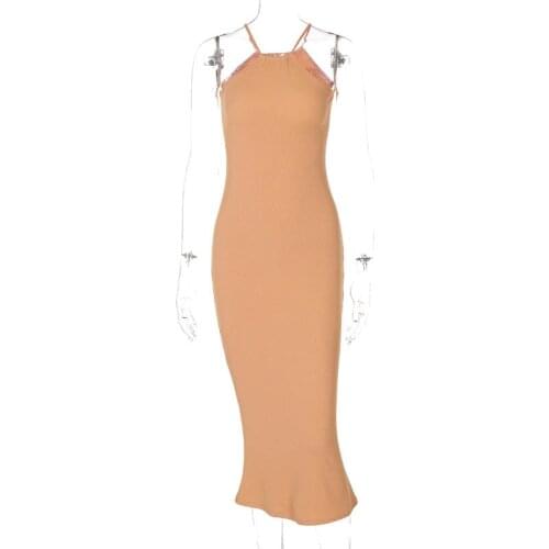 New Summer Fashion Sexy Sleeveless Slim Sling Dress Women