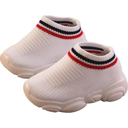 2020 Spring and Autumn New Little Bear Shoes Female Baby Soft Bottom Socks Shoes Korean Striped Boy Toddler Shoes