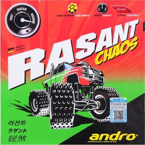Original Andro table Tennis Rubber Rasant Chaos Long pips rubber OX Ping Pong Tenis De Mesa