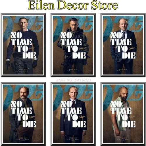 No Time to Die Movie Poster Posters & Prints Art Print Funny Wall Vintage Style Movie Poster Kraft Paper Poster 42X30cm