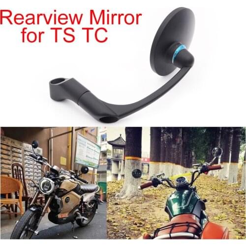 Suitable for SOCO TS TC Modified Rearview Mirror Retro Cafe Racer Round Electroplated Metal