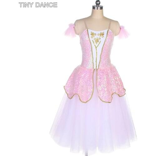 Romantic Ballet Tutu Skirt Sequin Lace Top Bodice with Layers of Ivory Tutu Skirts Girls and Women Ballerina Dance Costume 20023