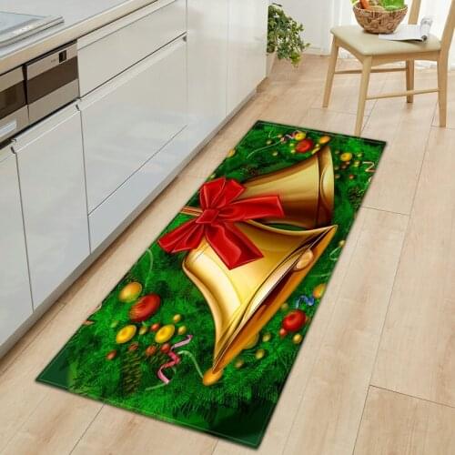 Christmas Kitchen Mat Entrance Doormat Living Room Bedroom Hallway Decor Floor Carpet 3D Home Bathroom Non-Slip Rug 40*120 CM
