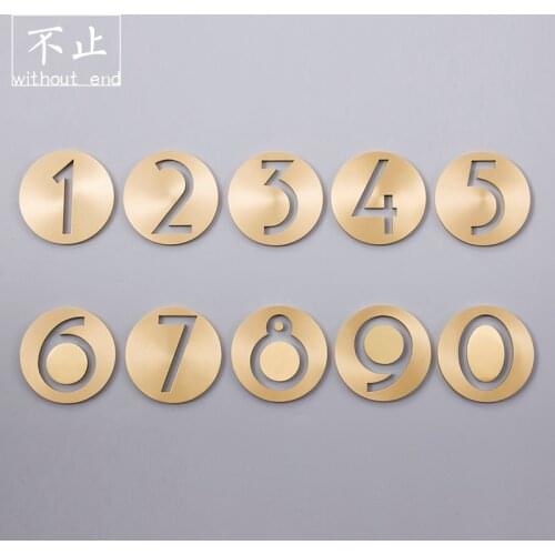 Nordic Door Sign Creative Simple Circular Digital Decoration Number