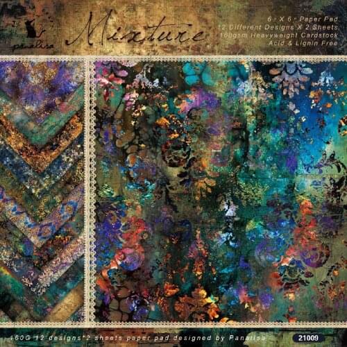 Mixture Scrapbooking paper pack of 24 sheets handmade craft paper craft Background pad 0628