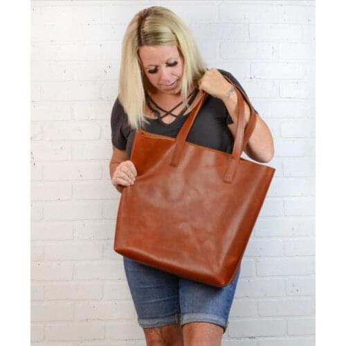 Retro Soft Leather Tote Bag Large Capacity One-shoulder Handbag Soft Bag Texture Female Bag Fashion Shopping Bag Bolsa Feminina