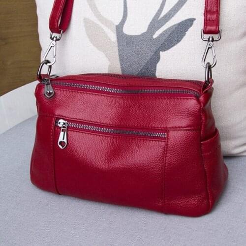 Female Tote Purse Messenger Bags Genuine Leather Crossbody Bags for Women Luxury Handbag Fashion Ladies Shopping Shoulder Bag