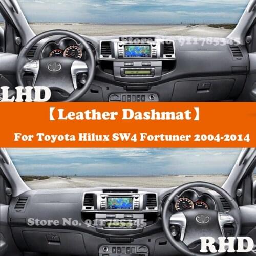 Suede Leather Dashmat Accessories Car-Styling Dashboard Covers Pad Sunshade For Toyota Hilux SW4 Fortuner 2004 2005 2009-2014