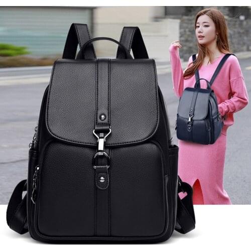Women Soft PU Backpack New Fashion Student Leisure Bag Fashion Shoulder Pack Backpack Womens Daypack Rucksack Bagpack for Women