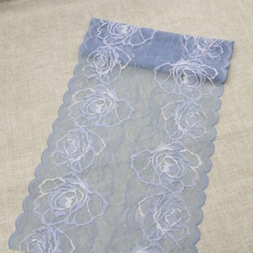1 Yards 23cm Width High Quality Lace Stretch Floral Lingerie Headband Elastic Fabric Sewing DIY Lace