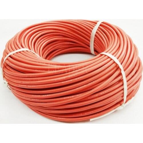 100 Meters Roll 14 AWG Gauge Super Soft and Flexible Silicone Rubber Wire Cable Black/Red
