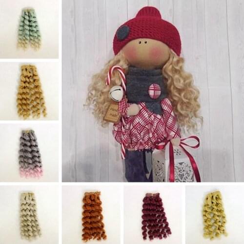 20*100cm High Quality Screw Curly Hair Extensions for 1/3 1/4 1/6 1/12 BJD DIY Dolls Hair Wigs Heat Resistant Fiber Hair Wefts