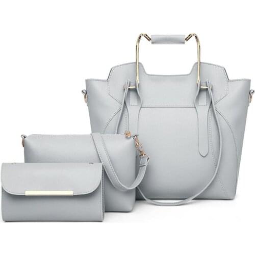 2020 new fashion picture-mother bag female bag three-piece big bag Simple fashion womens handbag One shoulder messenger bag