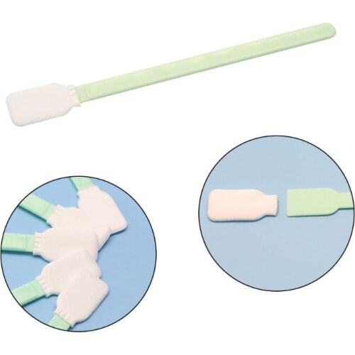 2021 New 100Pcs Double Layer Polyester Head Cleaning Swabs Dust-Free Sticks for Printers