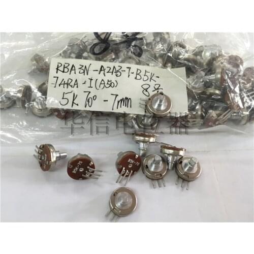 3pcs R13A3N-A2A 3.7-B5K single joint potentiometer / 70 degrees aircraft model single-joint potentiometer shaft length 7 * 3.2MM