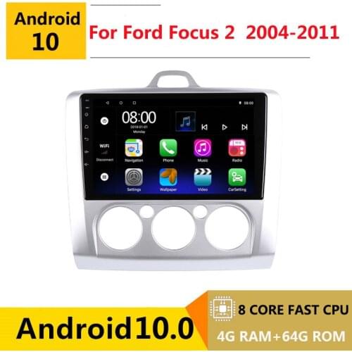 2 din 8 core android 10 car radio auto stereo for Ford Focus 2 Mk 2 2004 2006 2008 2010 11 navigation GPS DVD Multimedia Player