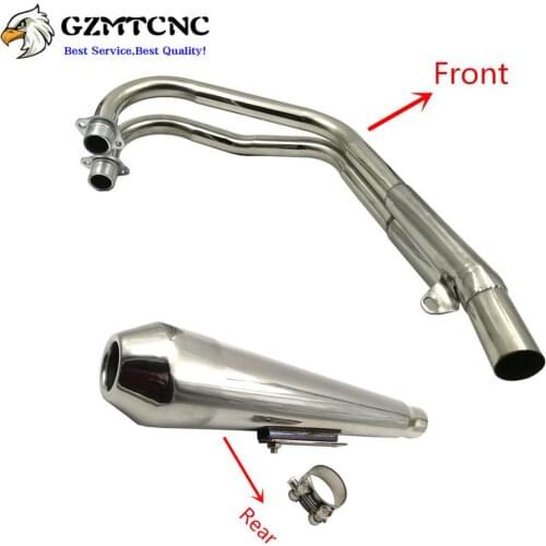 CB400SS Front/Rear Exhaust Pipe Muffler Silencer Tip Performance Vent Pipe With Sports Sound & Burnt for Honda CB400 SS CB 400SS