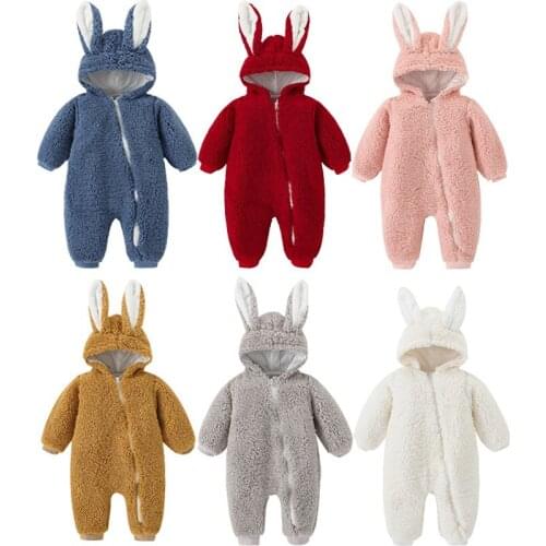 2021 Baby Warm Clothes For Girls Winter Thickened Snowsuit Long Sleeve Boys Overalls 0-24m Newborn Toddler Jumpsuits Kids Outfit