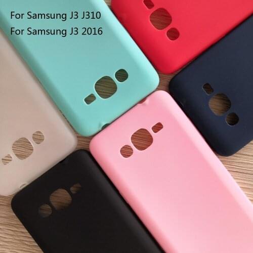 For Samsung Galaxy J3 2016 J310 Matte Candy Solid color Silicone TPU soft case for Samsung J3 2016 J310 Ultra thin cover case