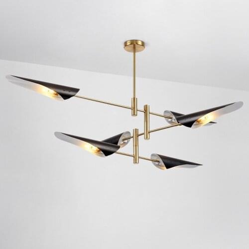 Nordic crystal lighting brass industry brand modern led chandelier luzes de teto hanglampen living room decoration