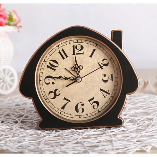 European Modern House Sweet Love Home Wake Up Alarm Clock for Kids Home Decoration Needle Desktop Table Clocks Birthday Gift