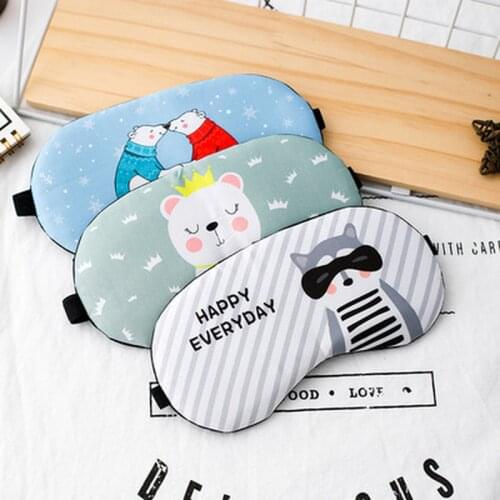 New Cartoon Blindfold Sleeping Mask Creative Funny Eyepatch Sleep Mask Cute Cotton Eye Cover Travel Eye Band Sleeping Aid Kids