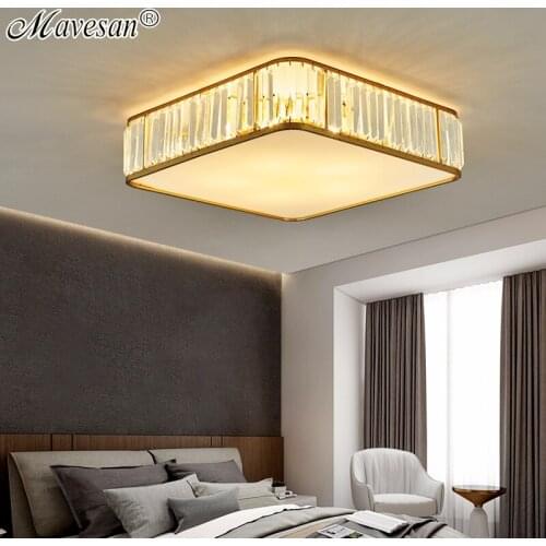Classical Square Crystal LED Chandeliers LED Lights Chandeliers Living Room Restaurant Hallway Low Power LED Chandelier Lamps