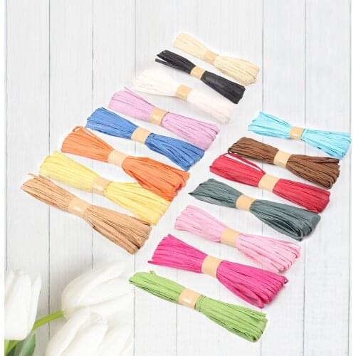 20M Raffia Ribbon Paper Rope Natural Lace Rope Gift Box Wrapping DIY Scrapbooking Crafts Wedding Birthday Xmas Party Decoration