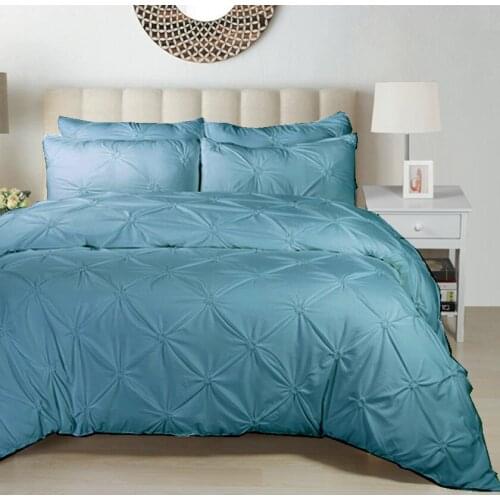 Hot Selling Home Textile Pure Color Simple Bedding Sets Quality So Soft Adults Bedclothes Blue Grey Black Bed Set For Men Girl