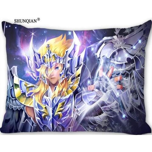 Hot Nice Saint Seiya Rectangle Pillowcase Zipper Wedding Custom Pillow Case For Bedroom Pillow Cover(two sides) 17-12.29