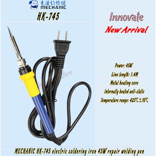 MECHANIC HK-745 Electric Soldering Iron 45W Internal Heating Type Anti-Static Welding Pen Electronic Repair Welding Tool