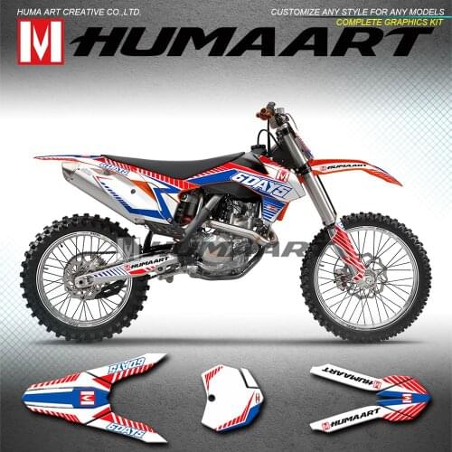 HUMAART MX Graphics Racing Sticker Kit Adhesive Wrap Custom Deco for 125 150 250 300 350 450 SX SXF XC XCF 2013 2014