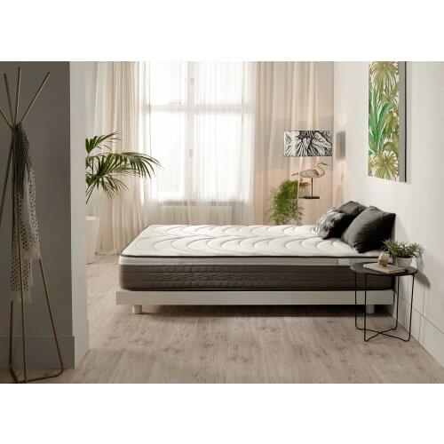 Visco mattress Topper Premium Grafeno-height 29cm-Strech fabric with silver thread-padded: 2cm Viscography + 5 Cm Super