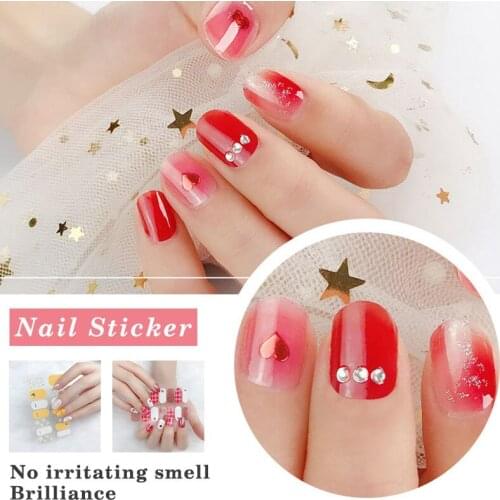 Full Wraps Nail Polish Stickers Self-adhesive Nail Art Decals Strips Manicure Supplies For Women Girls Nails Accesorios
