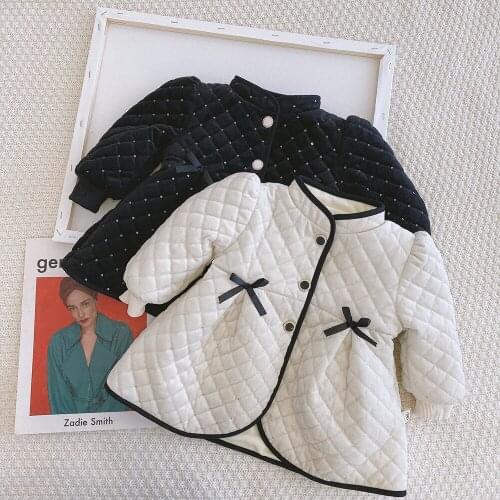 Toddler Girls Fall Thick Coats Children Vintage Boutique Outfits Baby Blazer Jackets Korean Style Kids Winter Outwear Clothes