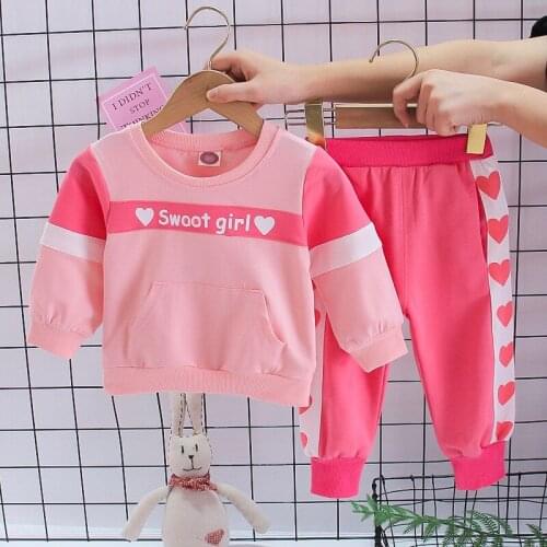 LZH Autumn Splicing 2Pcs Sets For Newborn Baby Girls Clothing 2021 Long Sleeve Tracksuit For Kids Clothing Sets For Girls Outfit