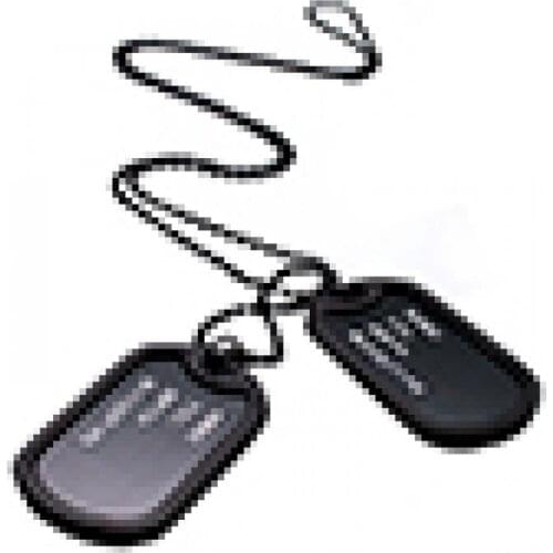 Military Army Style Black 2 Dog Tags Pendant Sweater Chain Necklace Mens Jewelry цепочка на шею женская drop shipping