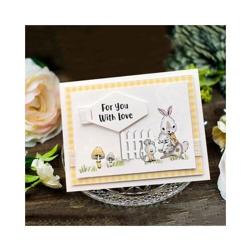 Easter Bunny Metal Cutting Dies and Stamps Stencil for DIY Scrapbooking Photo Album Embossing Decorative Paper Card