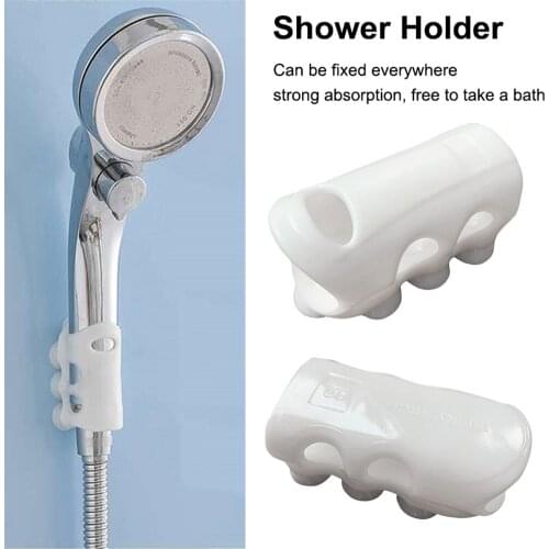 Suction Cup Shower Holder Reusable Durable Suction Cup Shower Bracket Mount Bathroom Wall Rack Stand #W0
