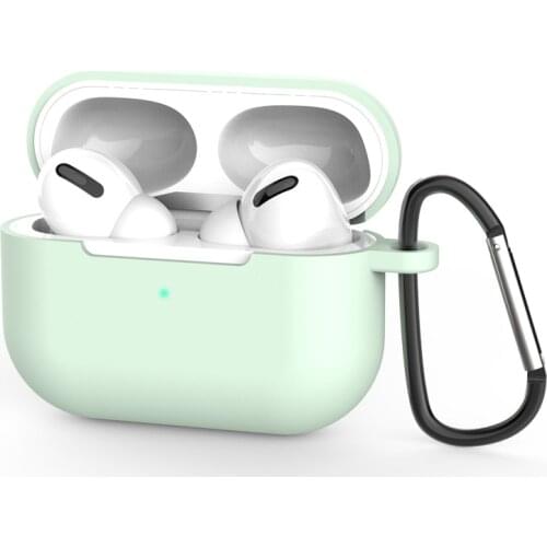 Earpohne Silicone case for airpods protective For bluetooth airpods 3 generation headset case with hanging buckle