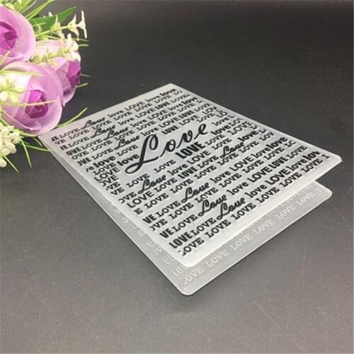 Sweet LOVE plastic embossing folders template for DIY scrapbook card paper craft packing decoration