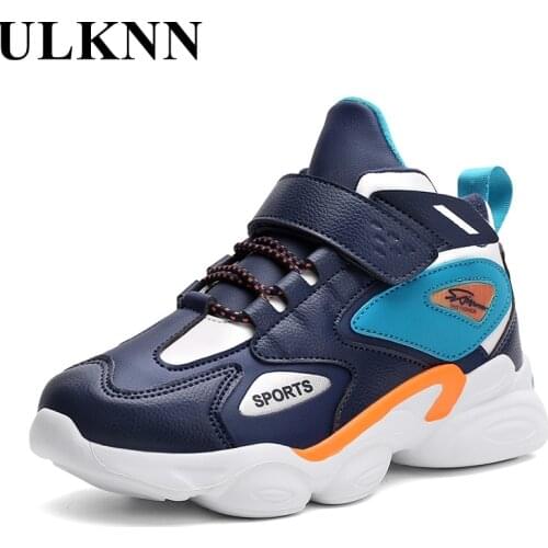 ULKNN Boys Sports Sneaker For Children Casual Shoes Blue Kids Comfortable Breathable Footwear Waterproof Running Shoe Student