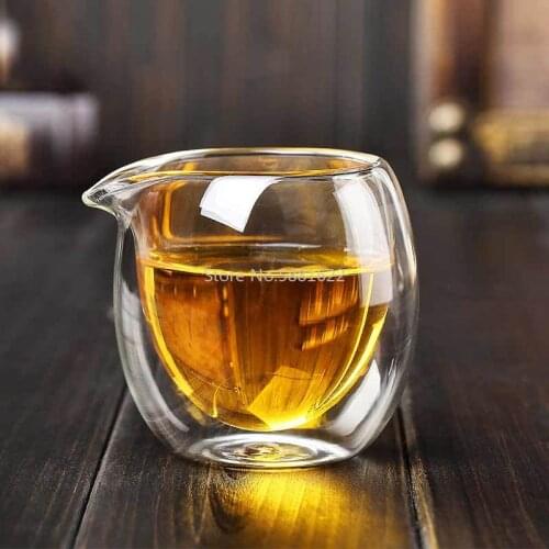 Double wall glass tea infusers chahai tea pitcher glass tea accessories 250ml