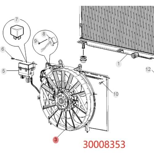 Original new radiator fan assembly electronic fan assembly with motor fan blade suitable for SAIC Roewe MG 3 350 360
