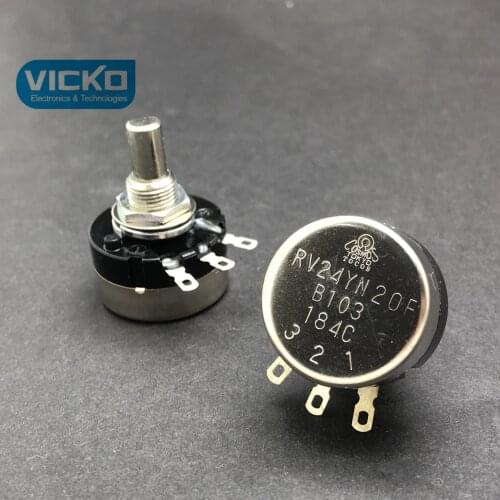 [vk]Original Japan TOCOS potentiometer RV24YN RV24YN20F B502 B5K 5K RV24YN20F B103 B10K 10K shaft 20mm switch