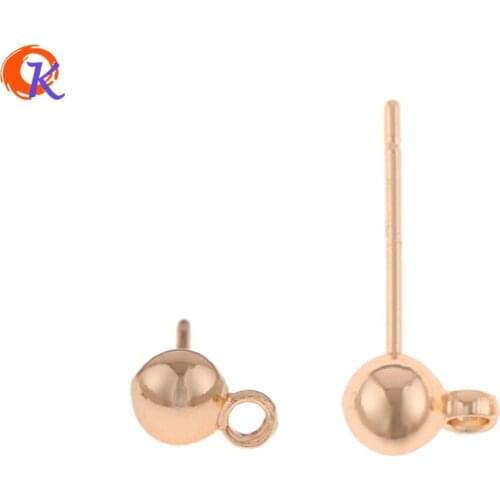 Cordial Design 100Pcs 4*6MM Jewelry Accessories/Earring Stud/Genuine Gold Plating/DIY Jewelry Making/Hand Made/Earring Findings