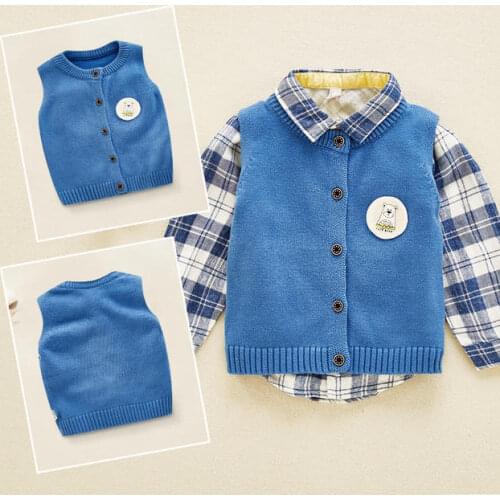 Baby Boy Vest Spring Autumn Cartoon Knit Vest for Boys Kids Clothing Newborn Baby Knit Cardigan Toddler Boys Jackets for Boys